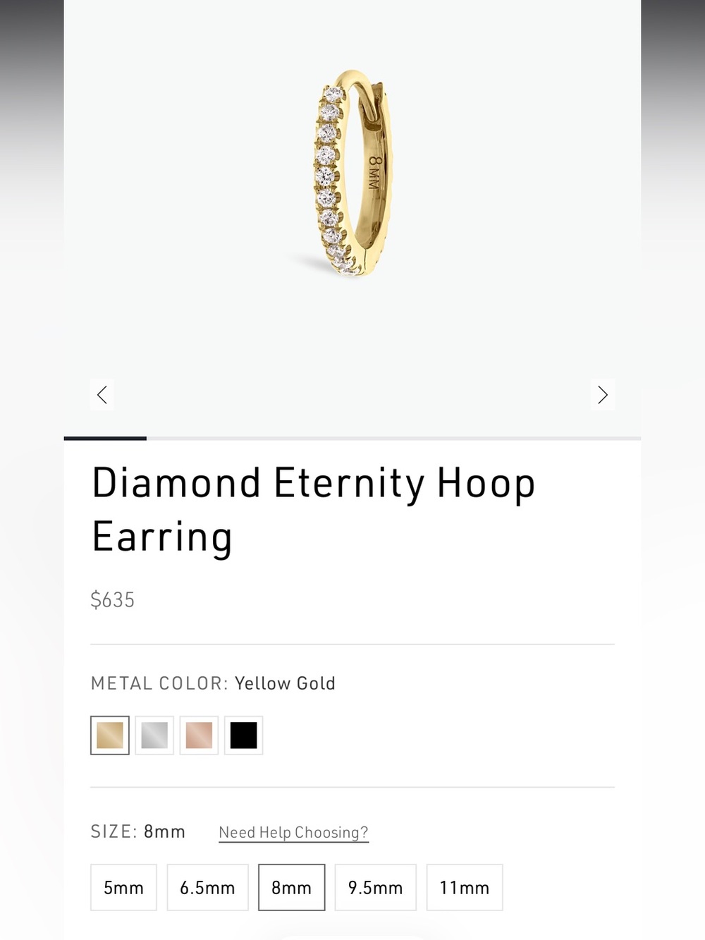 Maria Tash Diamond Eternity Hoop Earrings
